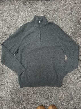 Nordstrom 100% Cashmere 1/4 Zip Pullover Sweater